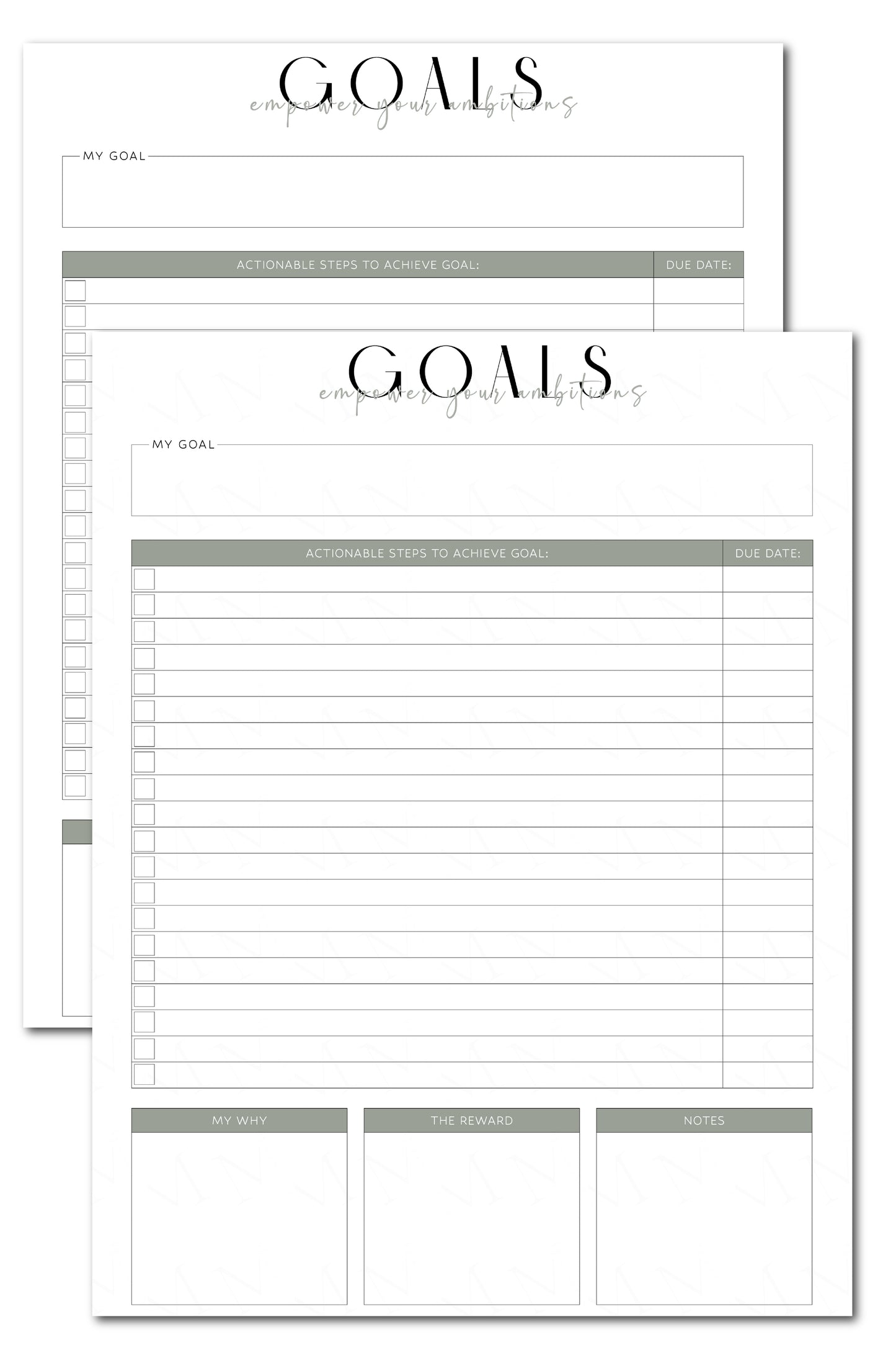 Annual Goal Setting Template