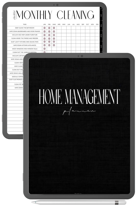 Home Management Planner | Checklists, Schedules, & Home Goals