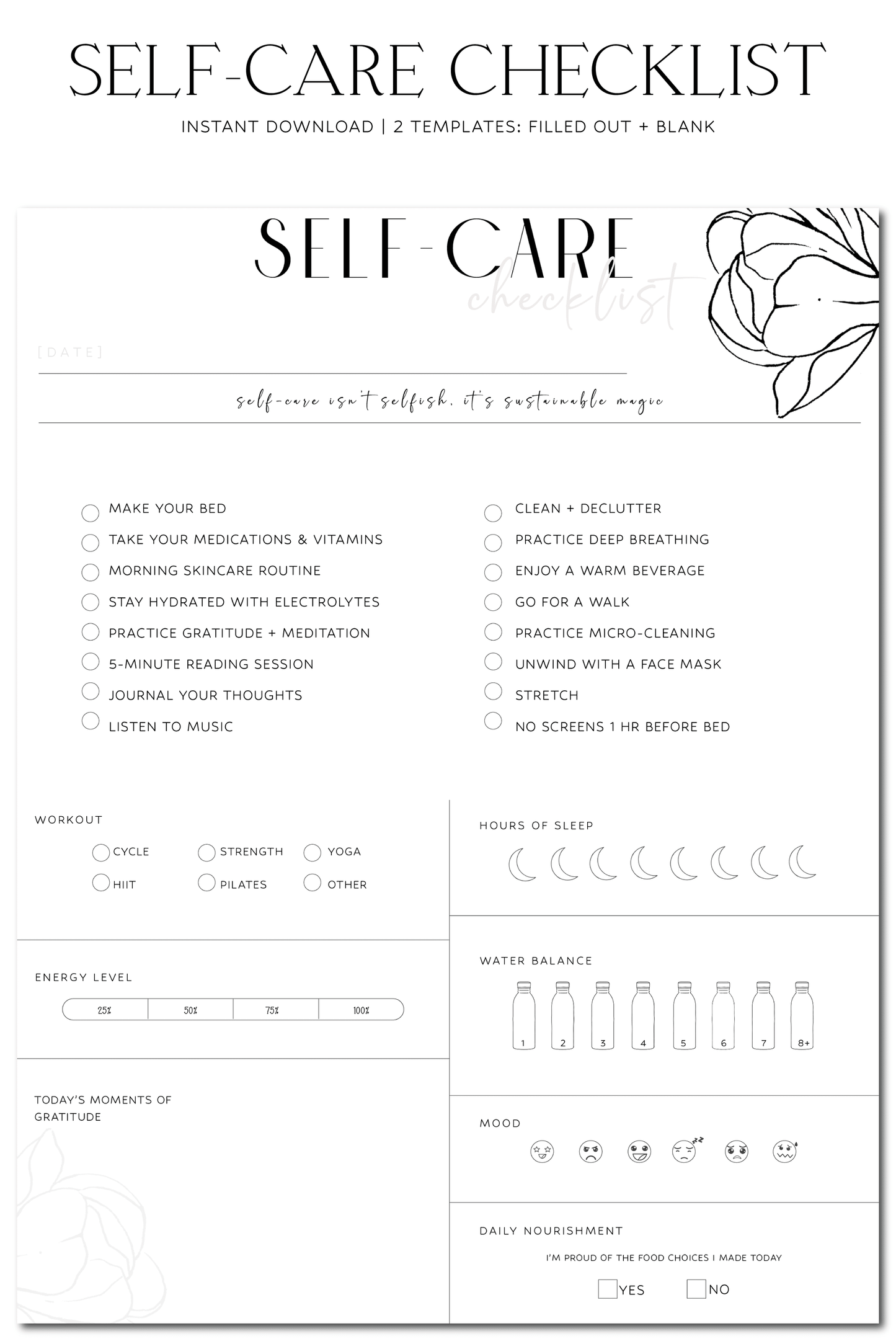 Daily Self-Care Checklist