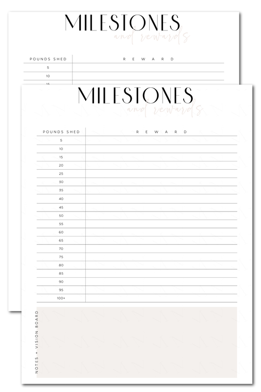 Weight Loss Milestones & Rewards Tracker