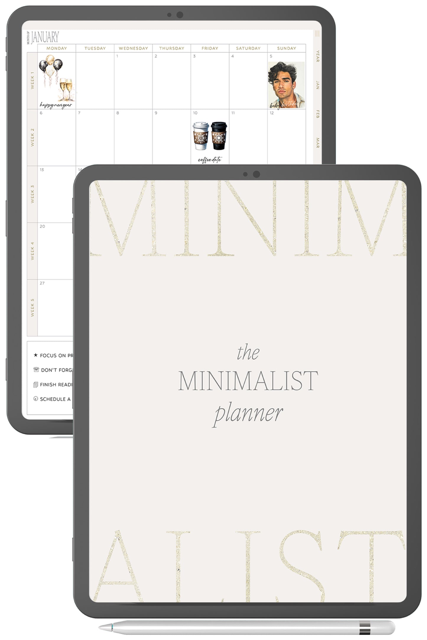 Minimalist Digital Planner | Simple & Aesthetic